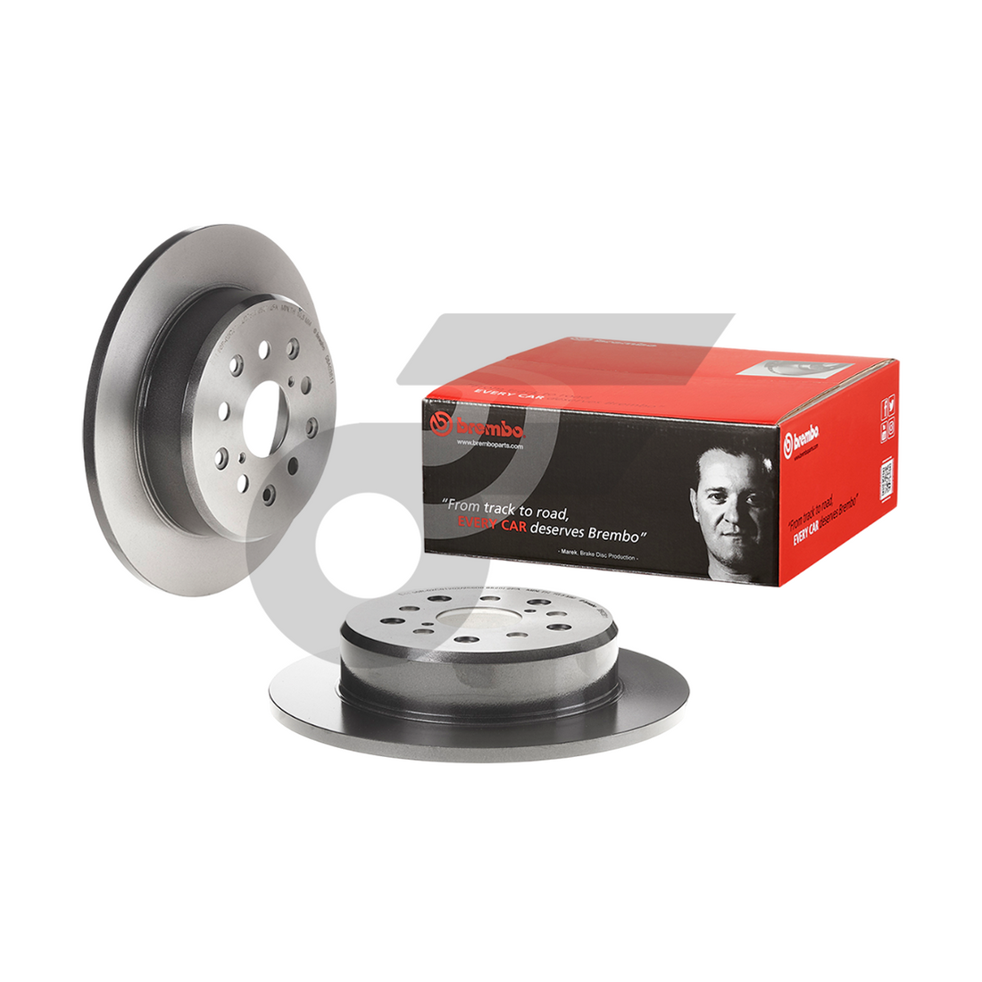 BREMBO จานเบรคหลังแบบเคลือบ UV กันสนิม IS200, GS300 ปี97-ON |307MM. 5รู