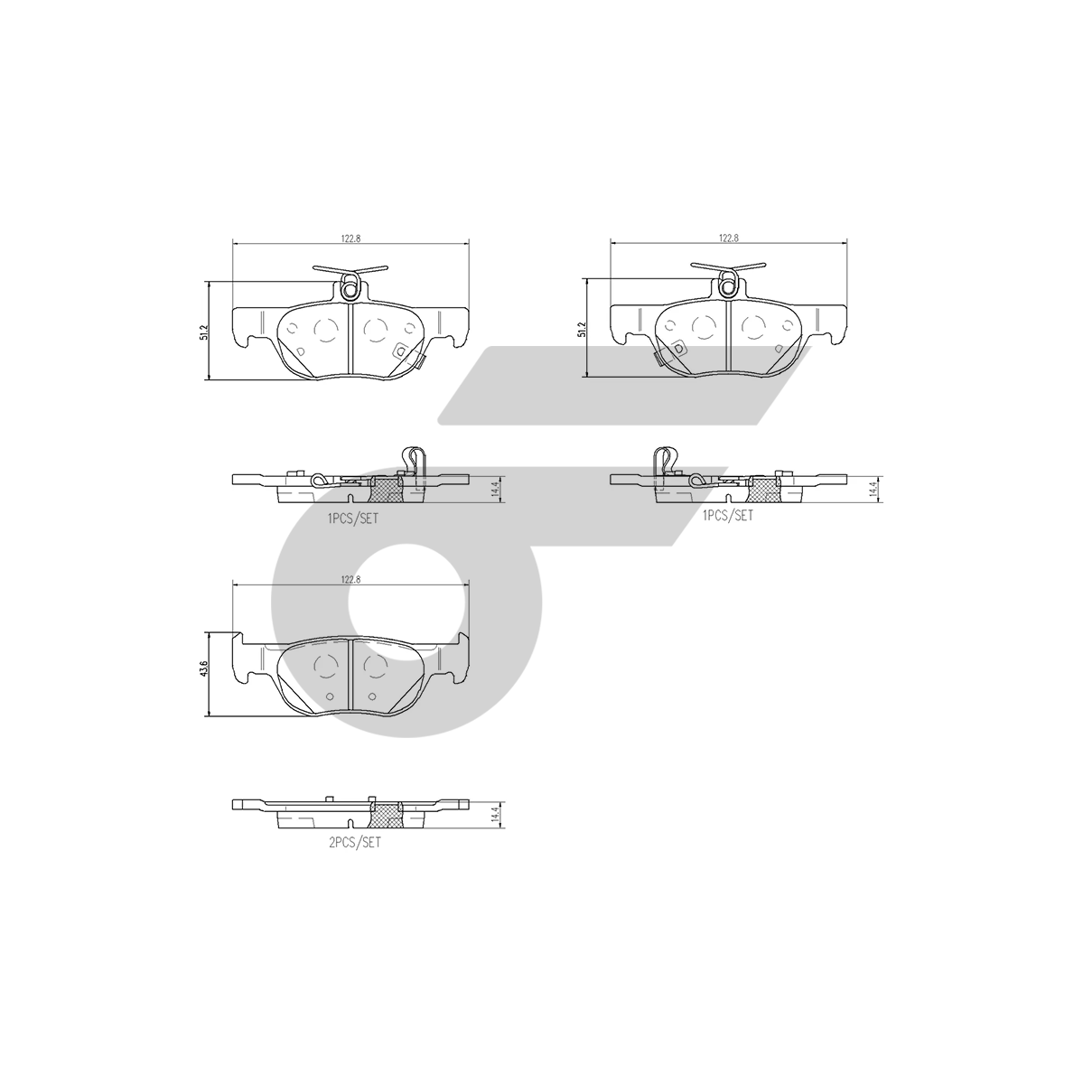 BREMBO ผ้าเบรคหลัง MAZDA CX-30 ปี20, MAZDA 3 (BP) 2.0 ปี19
