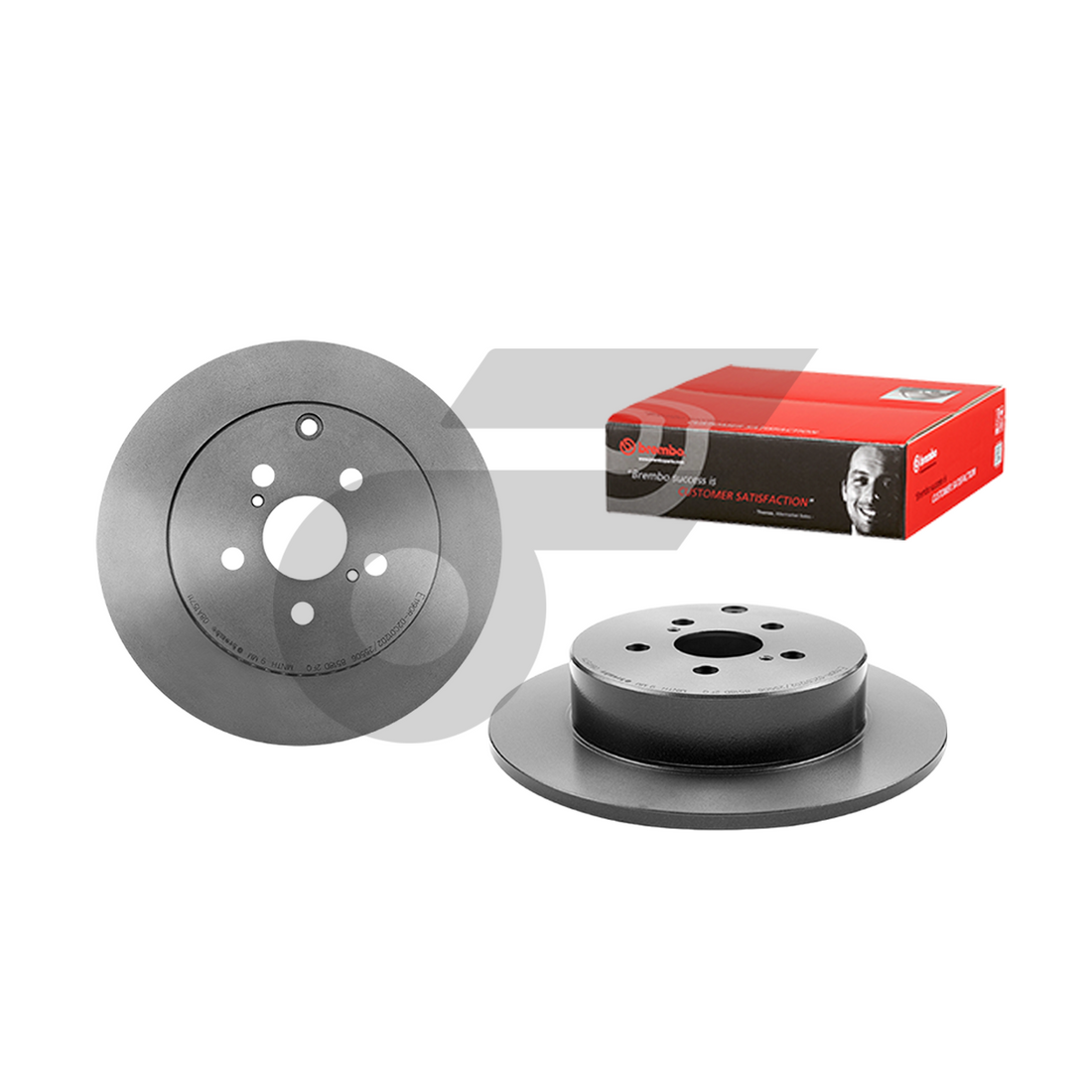 BREMBO จานเบรคหลัง WISH 2.0 ปี05-ON, SIENTA 1.5 ปี16-ON |288MM. 5รู
