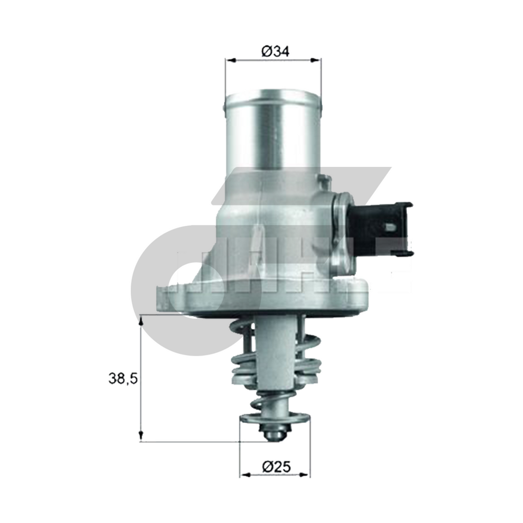 MAHLE วาล์วน้ำควบคุมไฟฟ้า CRUZE 1.6, 1.8, SONIC 1.6 | 105องศา