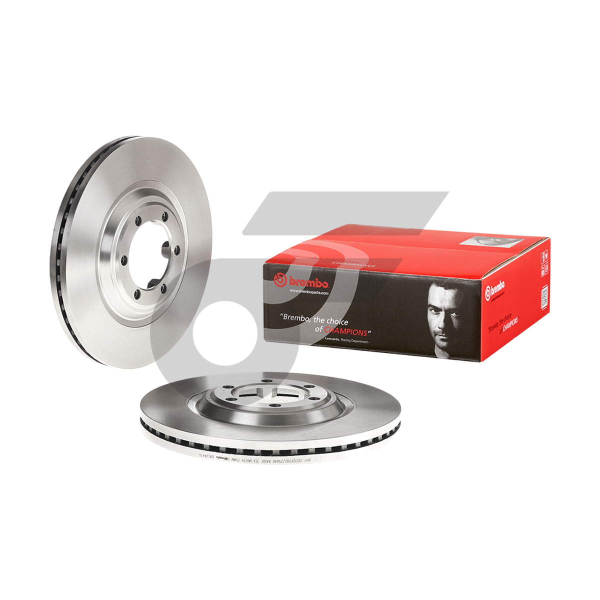 BREMBO จานเบรคหน้า NEW COLORADO สูง, TRAILBLAZER ปี12-ON, ALL NEW DMAX 4WD V-CROSS 1.9 DDI, MU-X ปี12-ON |300MM. 5รู