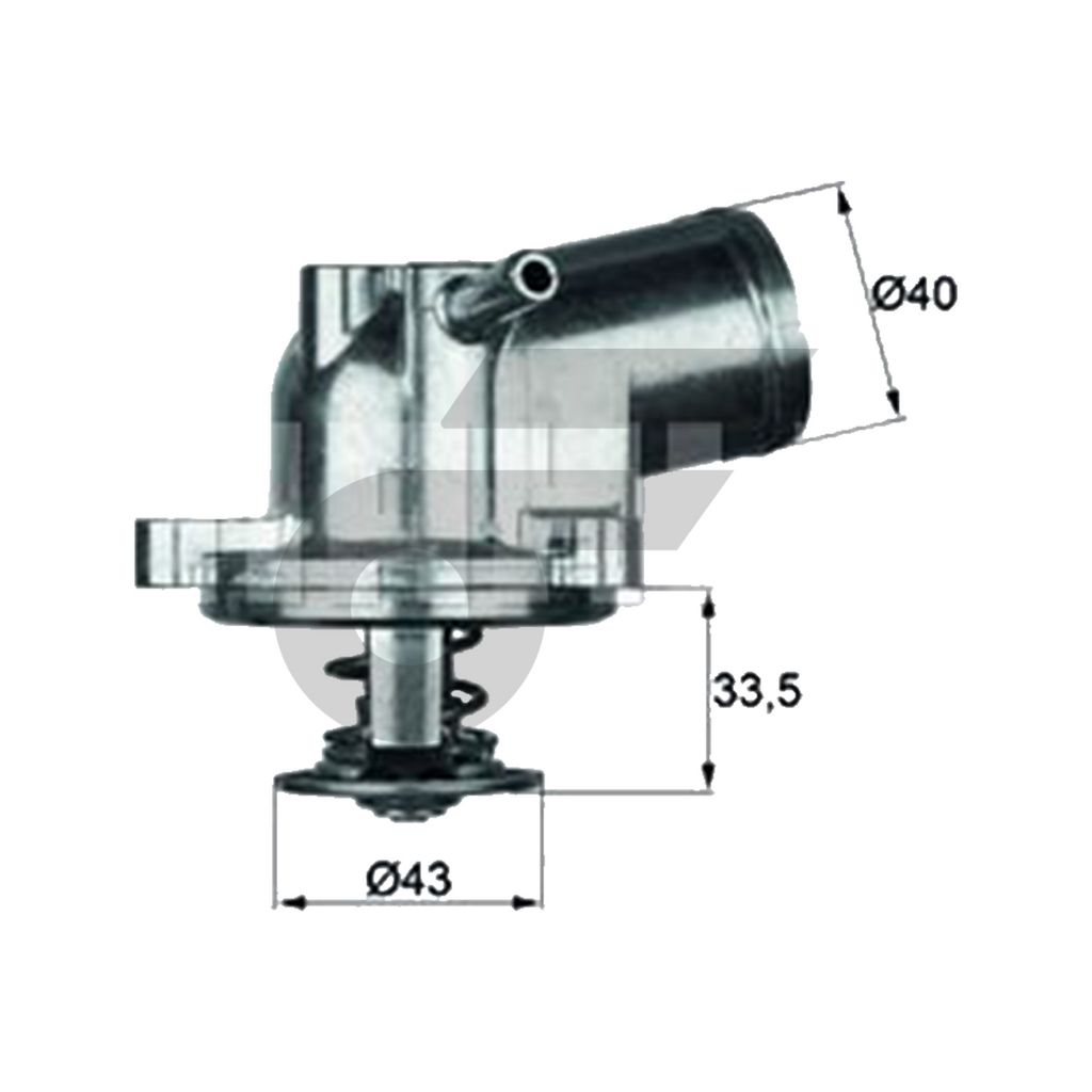 MAHLE Water valve + shirt BENZ M111 / W124 W202 C208 W210 | 87 degrees