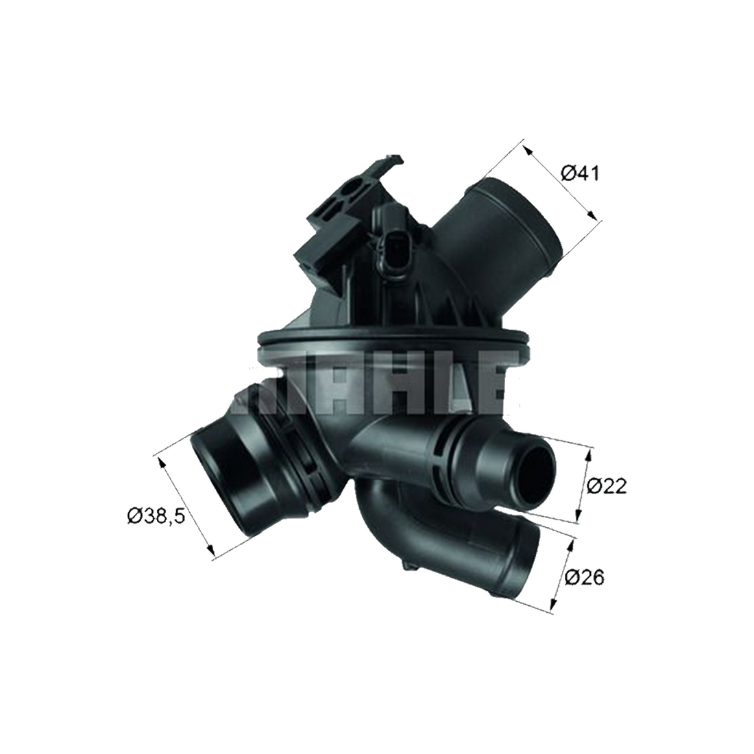 MAHLE วาล์วน้ำควบคุมไฟฟ้า BMW MINI N52 N54 N55 / 5 (F10 F11) 7 (F01) | 97องศา