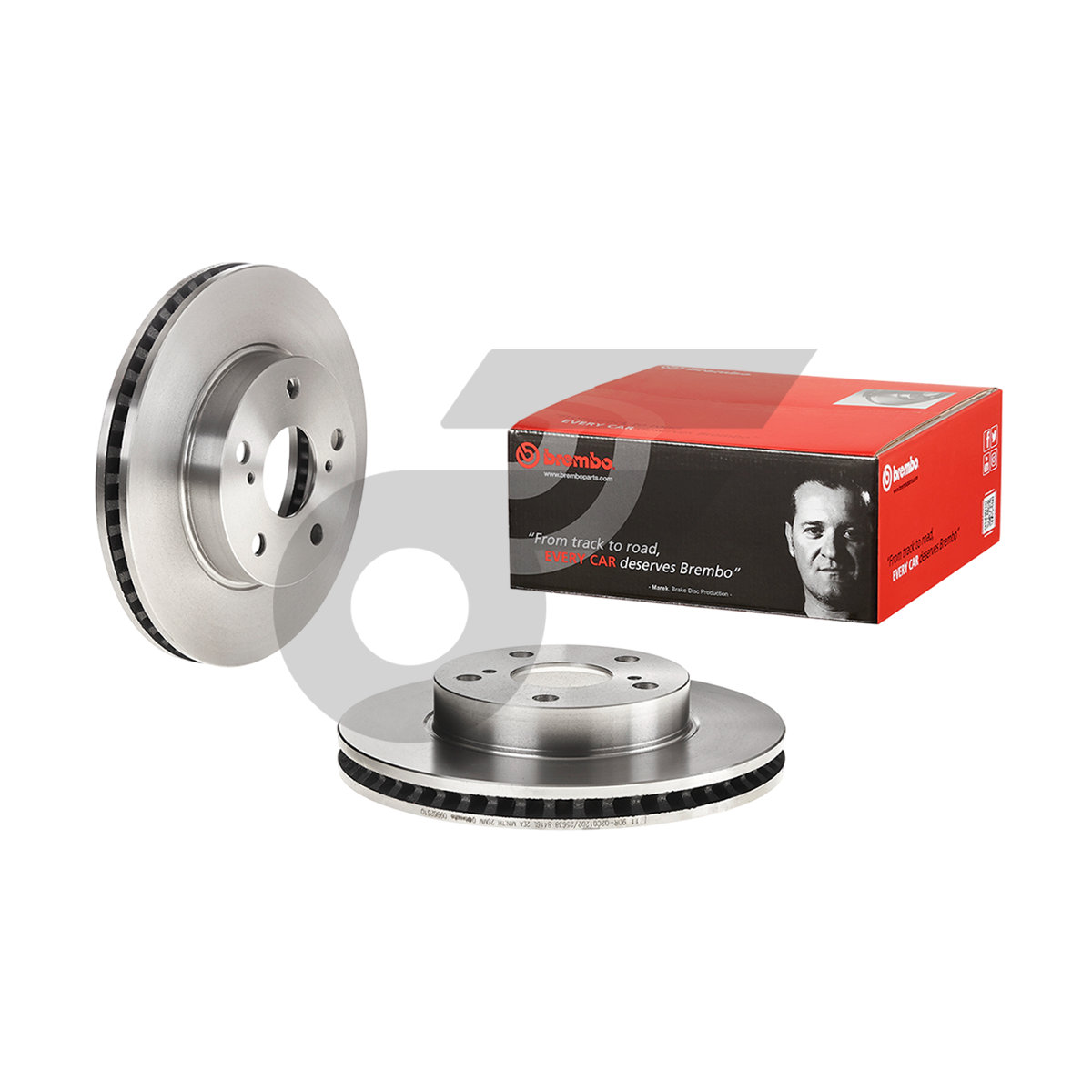 BREMBO จานเบรคหน้า VIGO SMART 2WD, VIGO CHAMP 2WD, REVO 2WD เตี้ย ปี '08-11, '11-ON, '15-ON |275MM. 5รู