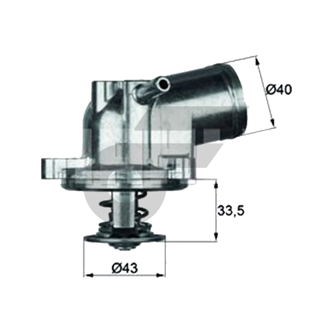 MAHLE วาล์วน้ำ+เสื้อ BENZ M111 / W124 W202 C208 W210 | 87องศา