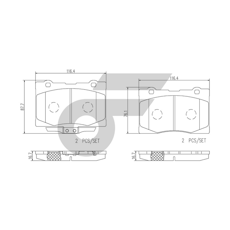 BREMBO ผ้าเบรคหน้า ACURA RL (รถนอก) ปี05-12