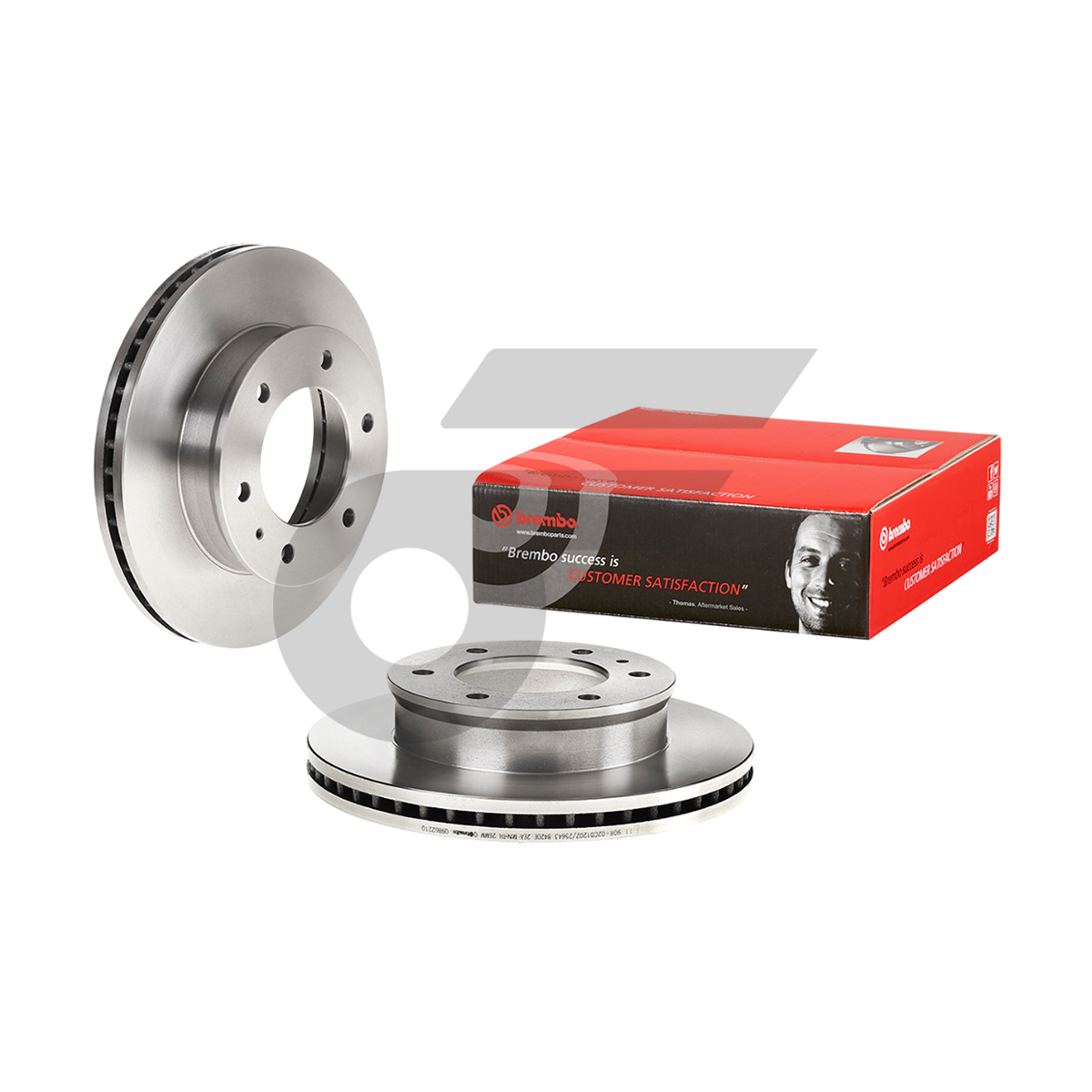 BREMBO จานเบรคหน้า EVEREST 2.5 3.0 ปี06-12, RANGER 2.5 3.0 ปี06-12, BT-50 4WD ปี06-11 |289MM. 6รู