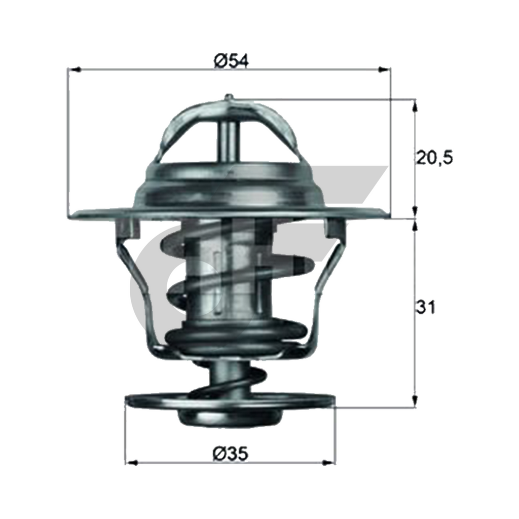 MAHLE วาล์วน้ำ VOLVO TRUCKS B4194 B5204 B5234 B6254 / 850 960 S40 S70 V70 | 92องศา