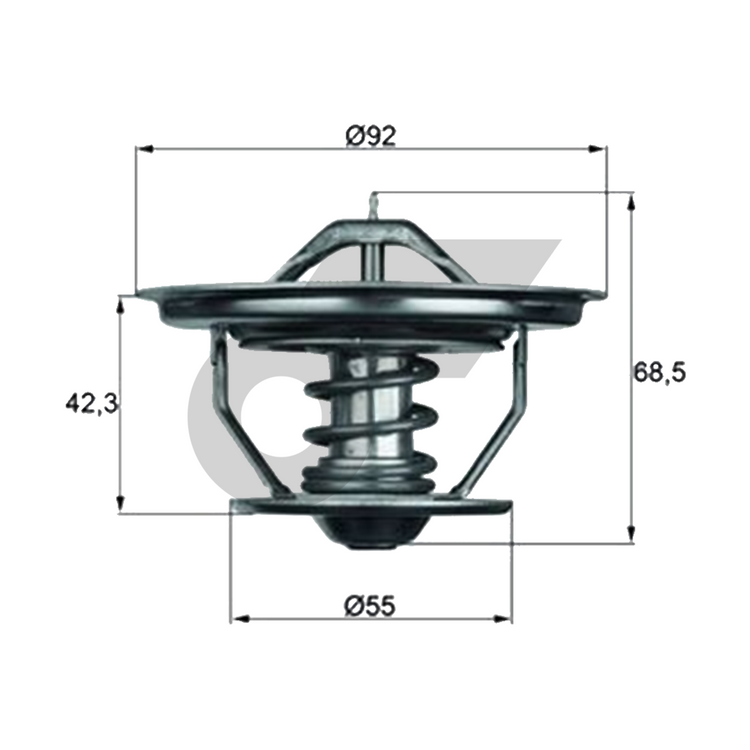 MAHLE วาล์วน้ำ SCANIA DSC9 DSC11 / K113 K93 | 79องศา