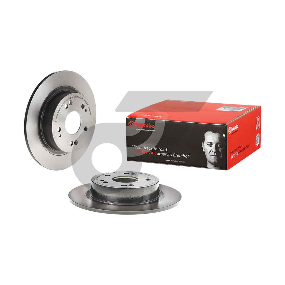 BREMBO จานเบรคหลัง ACCORD GEN8 2.0 2.4 ปี08-12, HR-V 1.8 ปี14 |282MM. 5รู