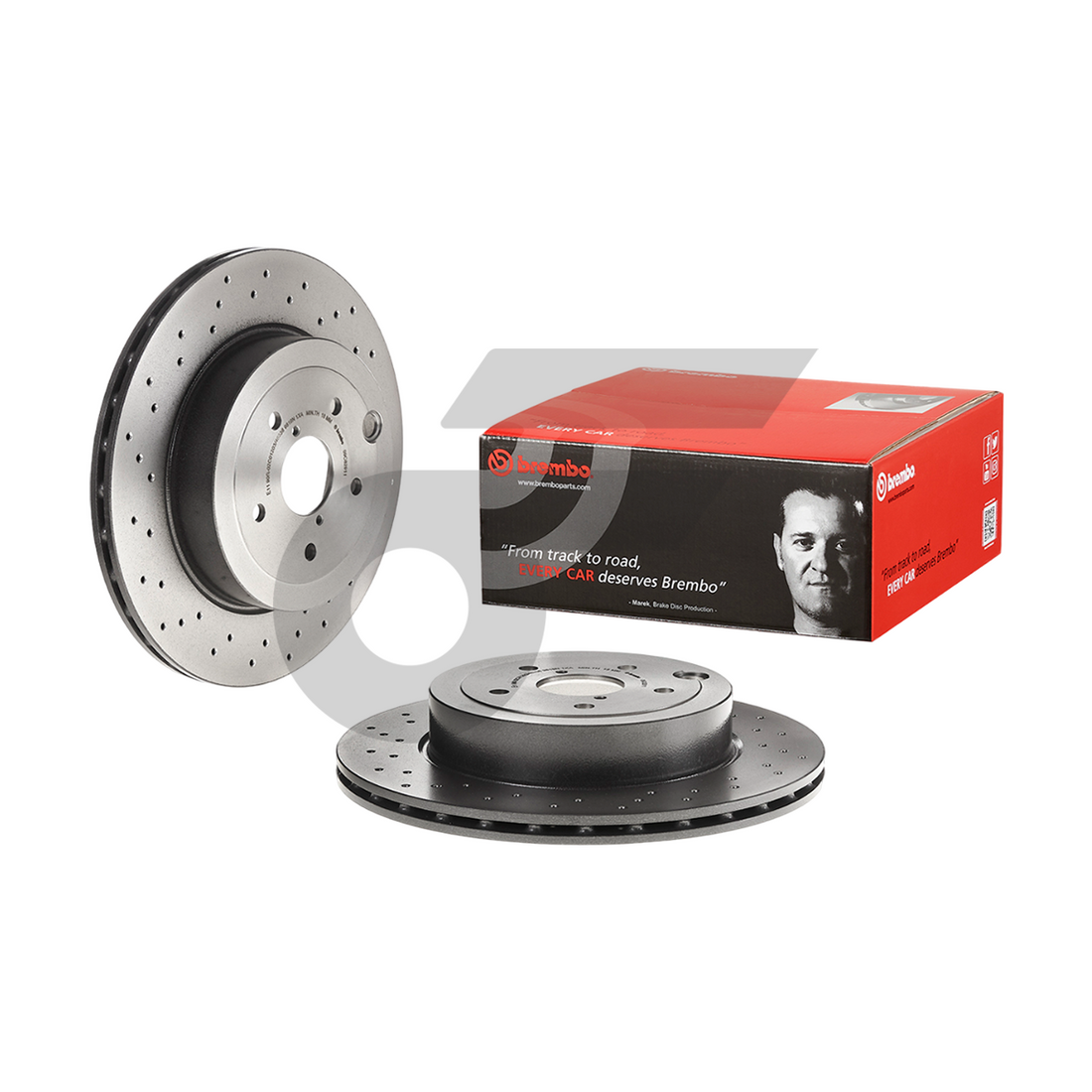 BREMBO จานเบรคหลัง WRX 2.5 STI AWD GJ ปี11-ON |326MM. 4รู