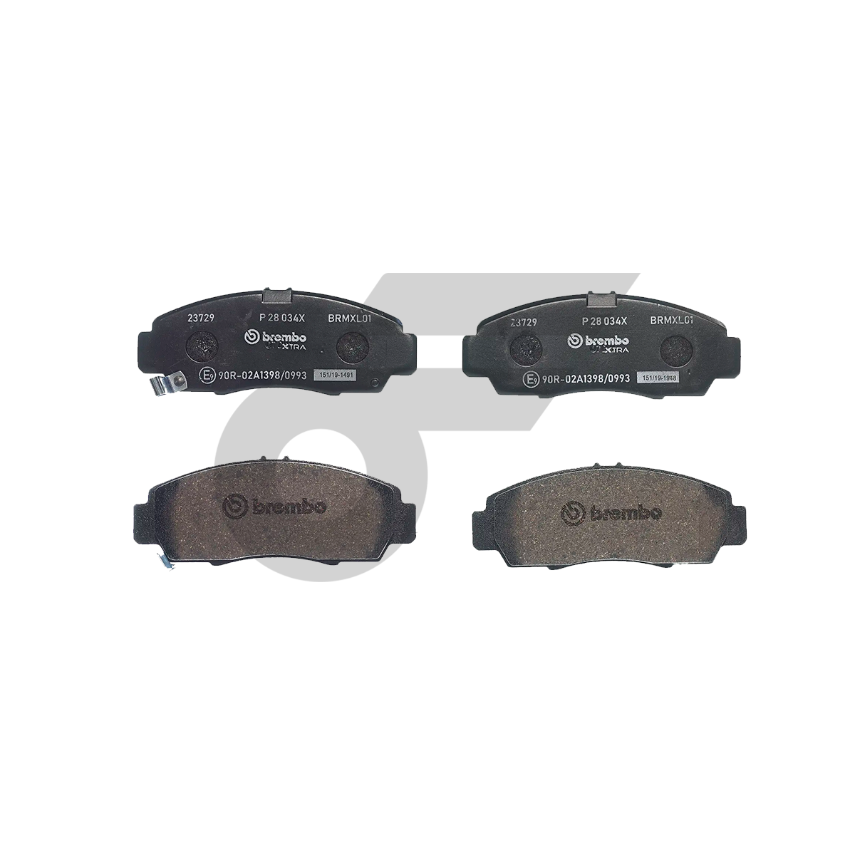 BREMBO ผ้าเบรคหน้า CIVIC FD (2.0 VTEC), FB (1.8 2.0 VTEC) ปี06-15, ACCORD GEN7 (2.0 2.4 3.0) ปี03-07 ,GEN8 (2.4 3.0) ปี08-12, BRV ปี16-ON, STREAM (2.0) ปี02-07, STEPWAGON (2.0) ปี09-14