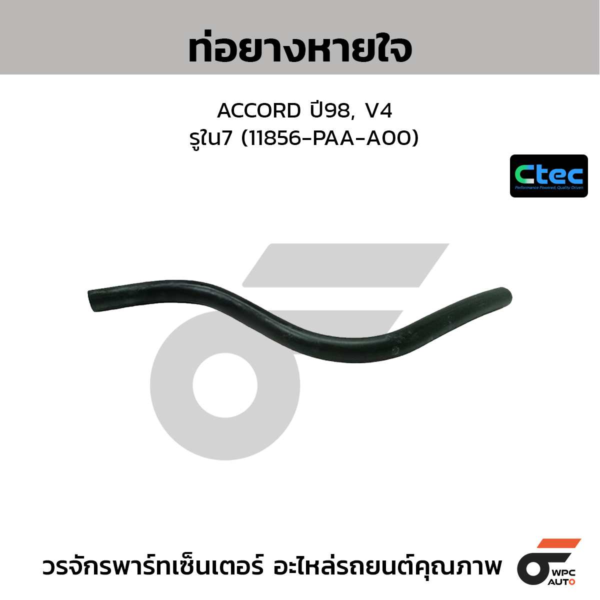 CTEC ท่อยางหายใจ ACCORD ปี98, V4  รูใน7 (11856-PAA-A00)