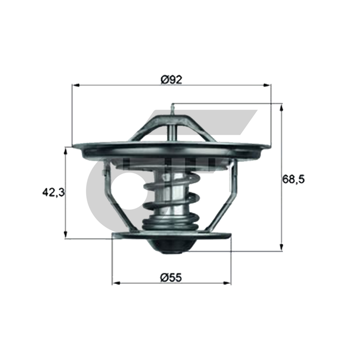 MAHLE วาล์วน้ำ SCANIA DSC9 DSC11 / K113 K93 | 71องศา