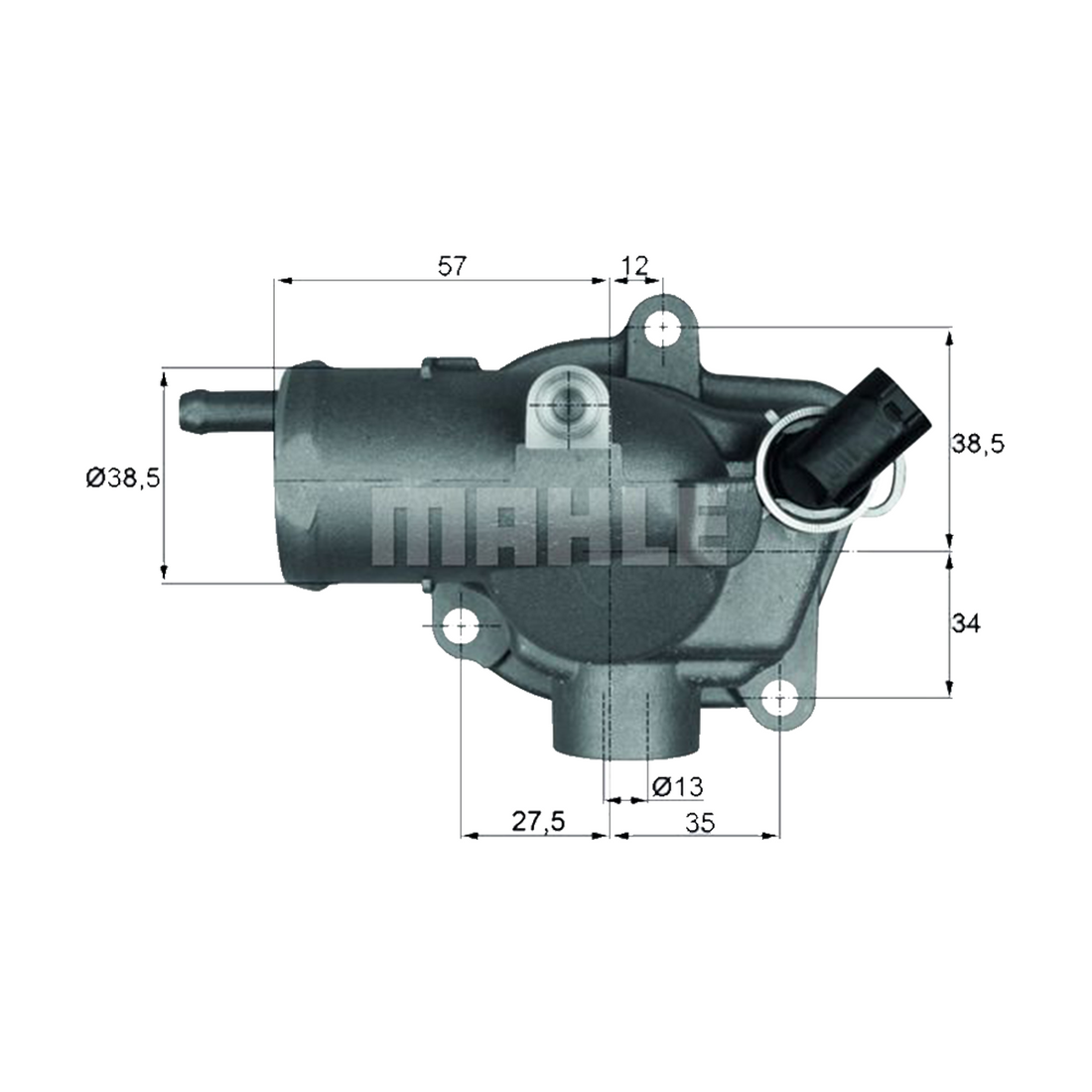 MAHLE วาล์วน้ำ+เสื้อ BENZ OM611 OM612 ดีเซล / W210 6112000315 | 92องศา