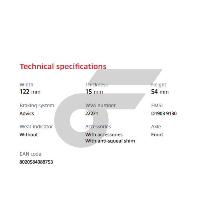 BREMBO ผ้าเบรคหน้า MAZDA MX-5 ND (1.5, 2.0 160HP 184HP) ปี15-ON