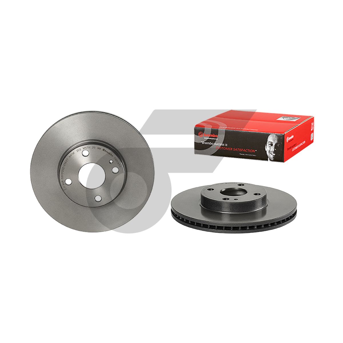 BREMBO จานเบรคหน้า MAZDA 2 SKY DJ DL 1.3 1.5D ปี14-ON |257.5MM. 5รู