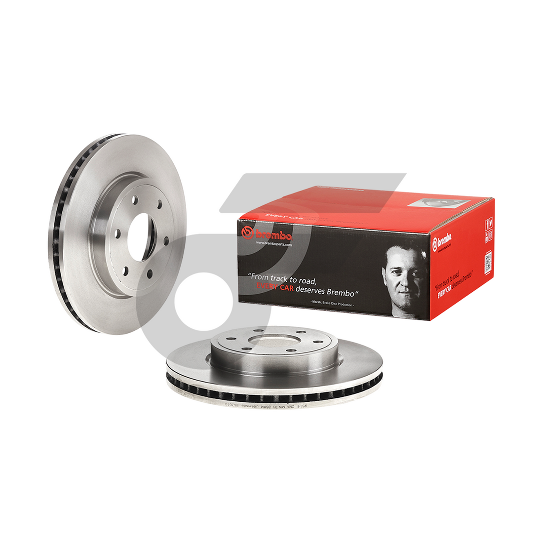 BREMBO จานเบรคหน้า NAVARA D40 5-SPEED 2WD ปี07-12 |283MM. 4รู
