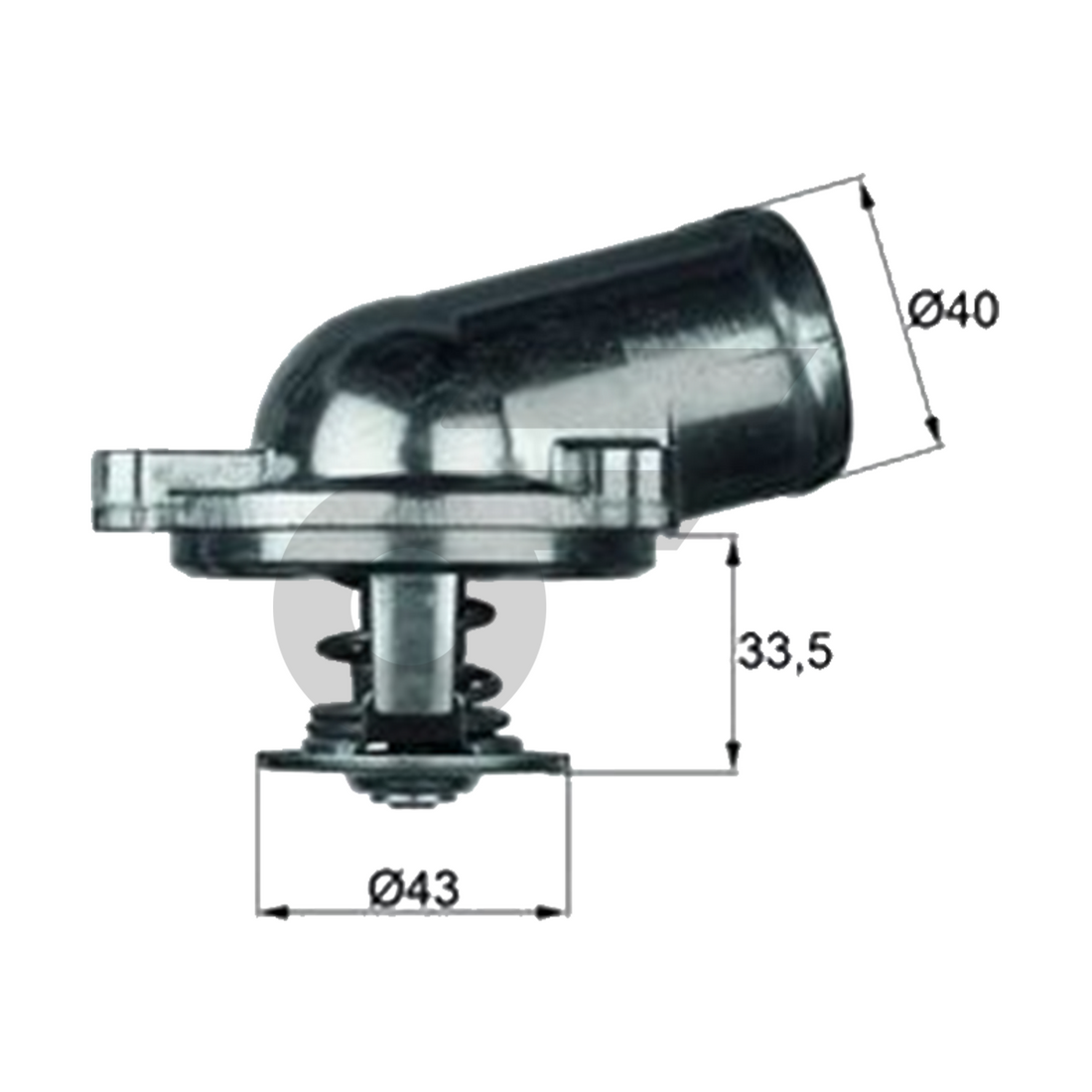 MAHLE วาล์วน้ำ+เสื้อ BENZ M111 / C180-220 W202 W210 MUSSO 2.3 | 87องศา