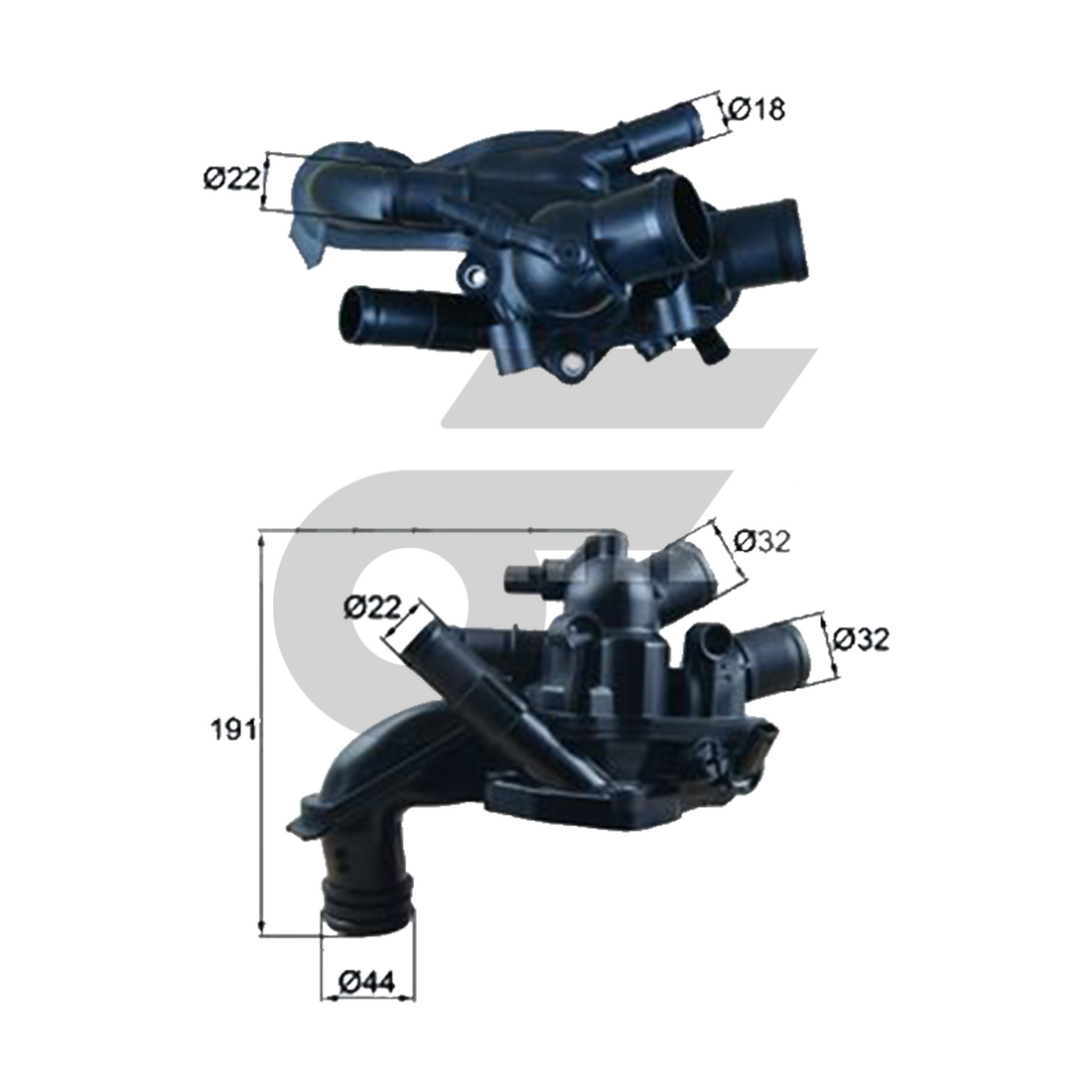MAHLE วาล์วน้ำควบคุมไฟฟ้า BMW MINI N14 N16 N18 / R55 R56 R58 R60 R61 | 105องศา