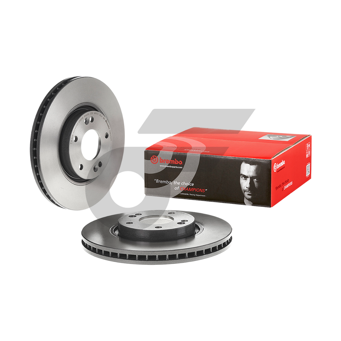 BREMBO จานเบรคหน้า TUCSON 2.0 4WD ปี10, KIA SPORTAGE III SL 1.6 GDI |300MM. 4รู