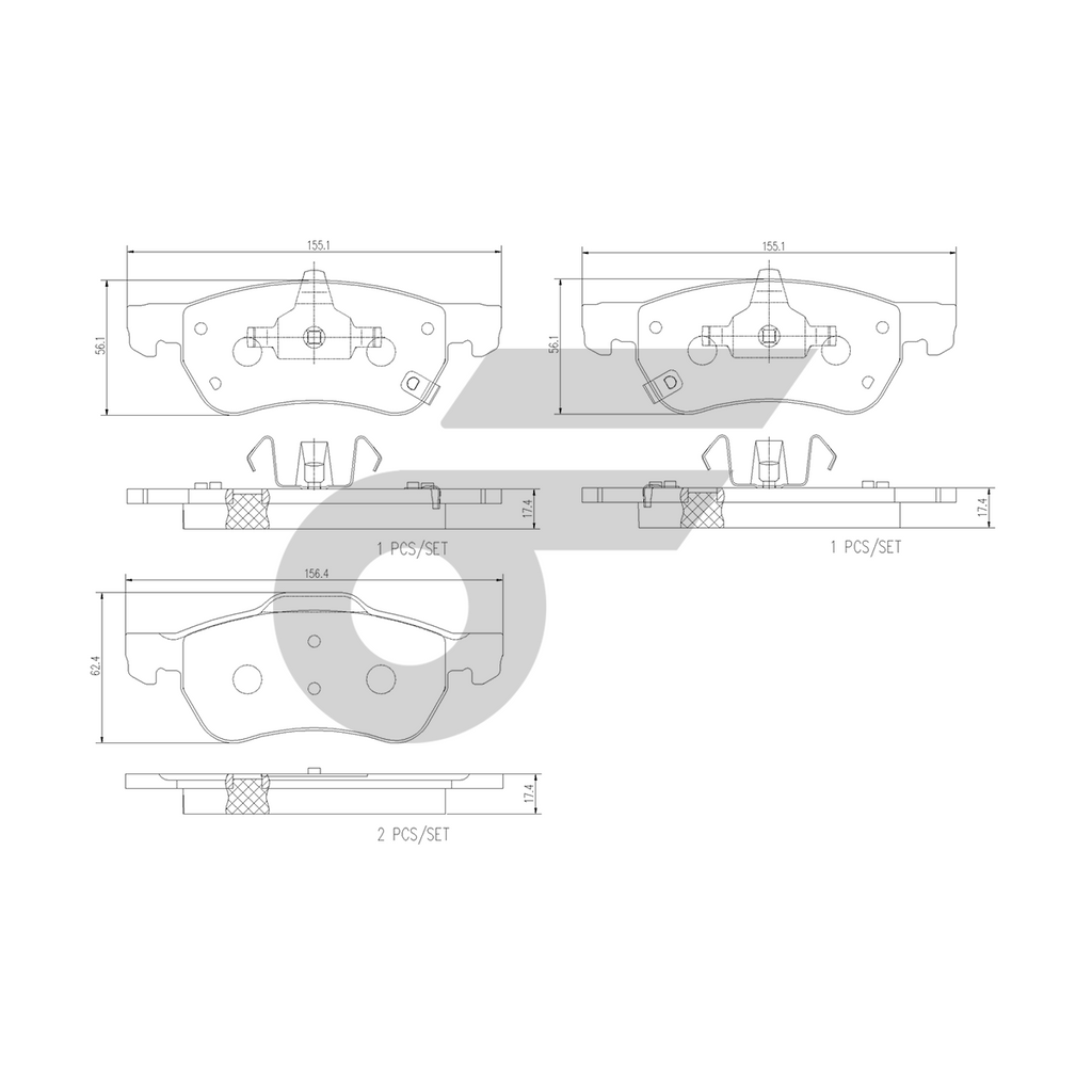 BREMBO ผ้าเบรคหน้า MG5, ZS 1.5 ปี17-ON