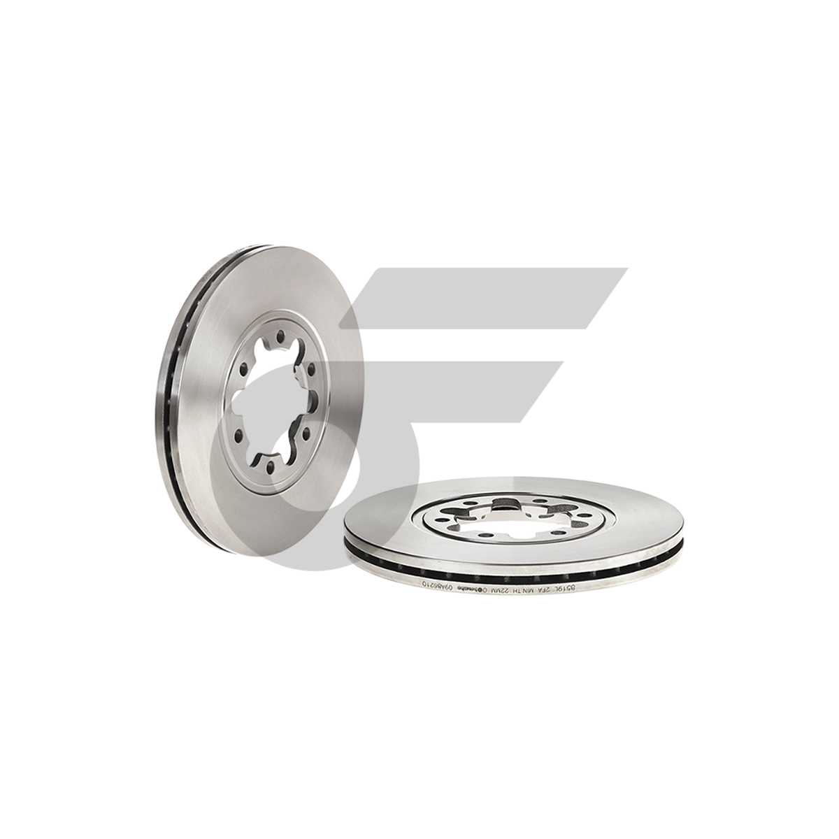BREMBO จานเบรคหน้า RANGER 2WD ปี98-05, FIGHTER 2WD ปี98-05, BT-50 2WD ปี06-11 |256MM. 5รู