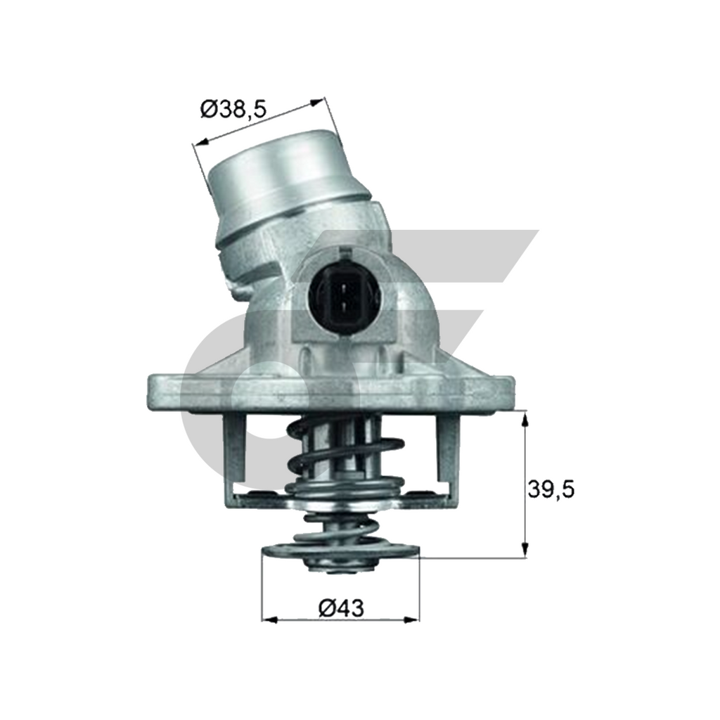 MAHLE electric control water valve JAGUAR M62 large model / X5 4.4 (E53) 5 (E39) 7 (E38), RANGE ROVER year 03 | 105 degrees