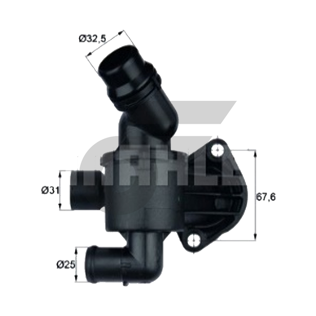 MAHLE วาล์วน้ำ+เสื้อ VW AUDI PORSCHE 2.0TDI / A5 A6 Q5 | 87องศา