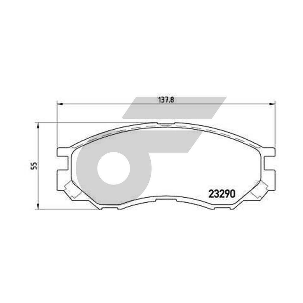 BREMBO ผ้าเบรคหน้า L200 STRADA 2WD 2.5 ปี96-ON