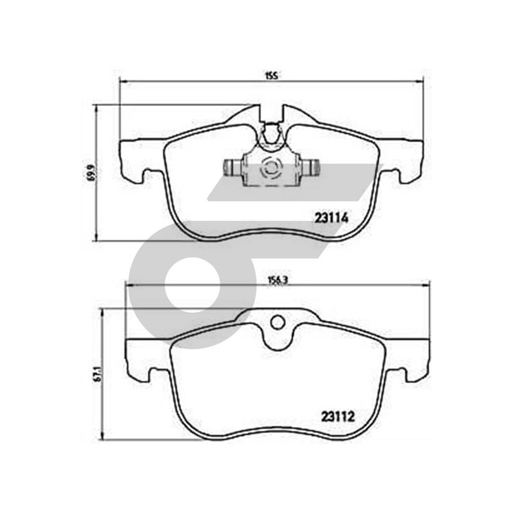 BREMBO ผ้าเบรคหน้า MG 6 1.8T ปี10-ON