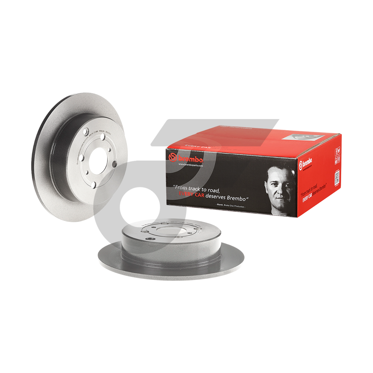 BREMBO จานเบรคหลัง VIOS 1.5 ปี02-07, ALTIS VVTI 1.6 1.8 ปี01-07 |269MM. 4รู