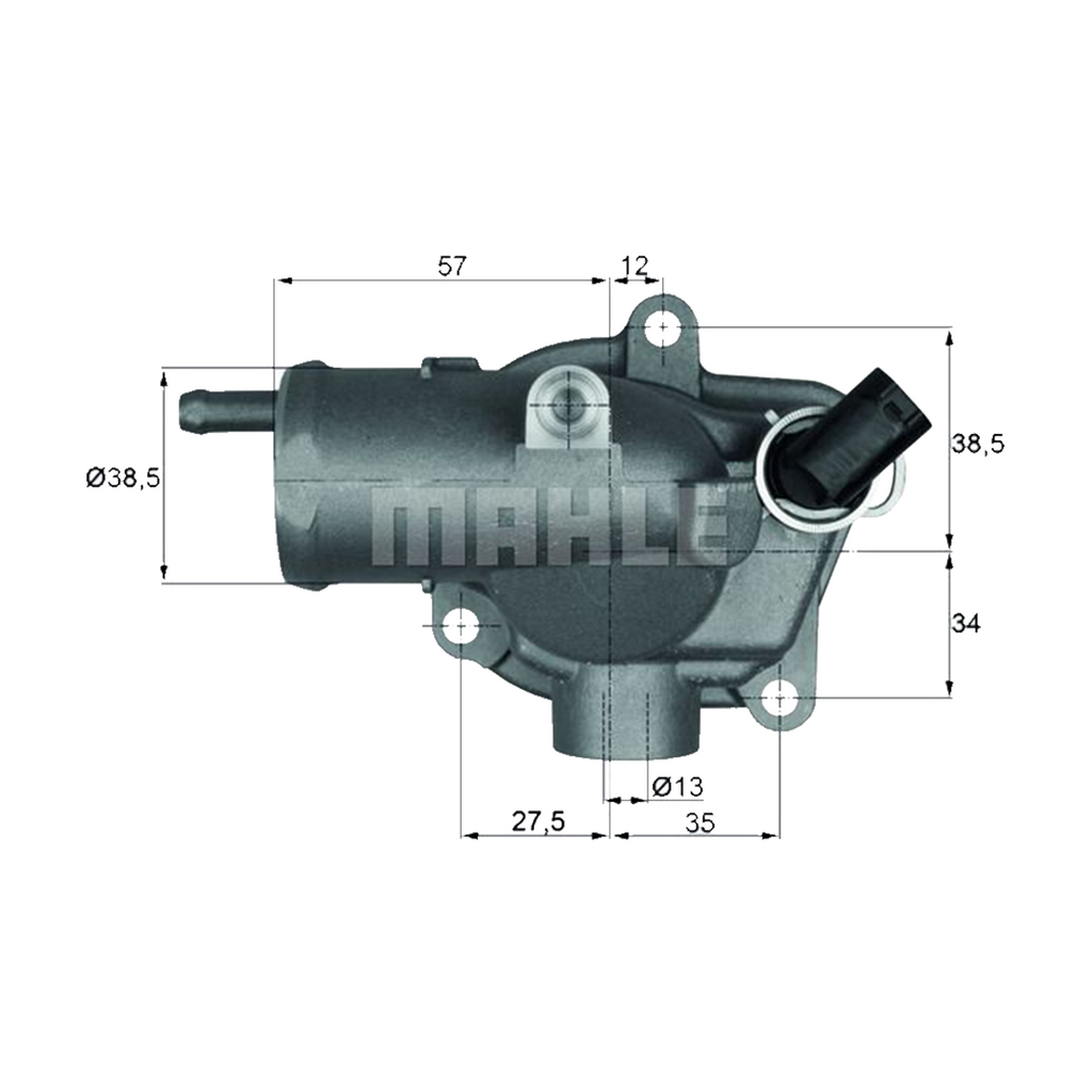 MAHLE Water valve + BENZ OM611 OM612 Diesel / W210 6112000315 | 92 degrees