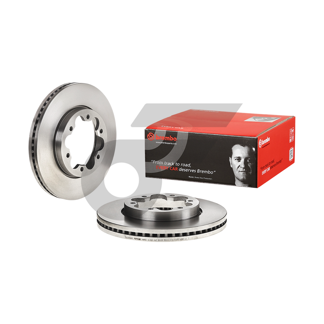 BREMBO จานเบรคหน้า HIACE COMMUTER D4D 2.5 3.0 KDH200-223, VENTURY HC ปี05-18 |285MM. 6รู