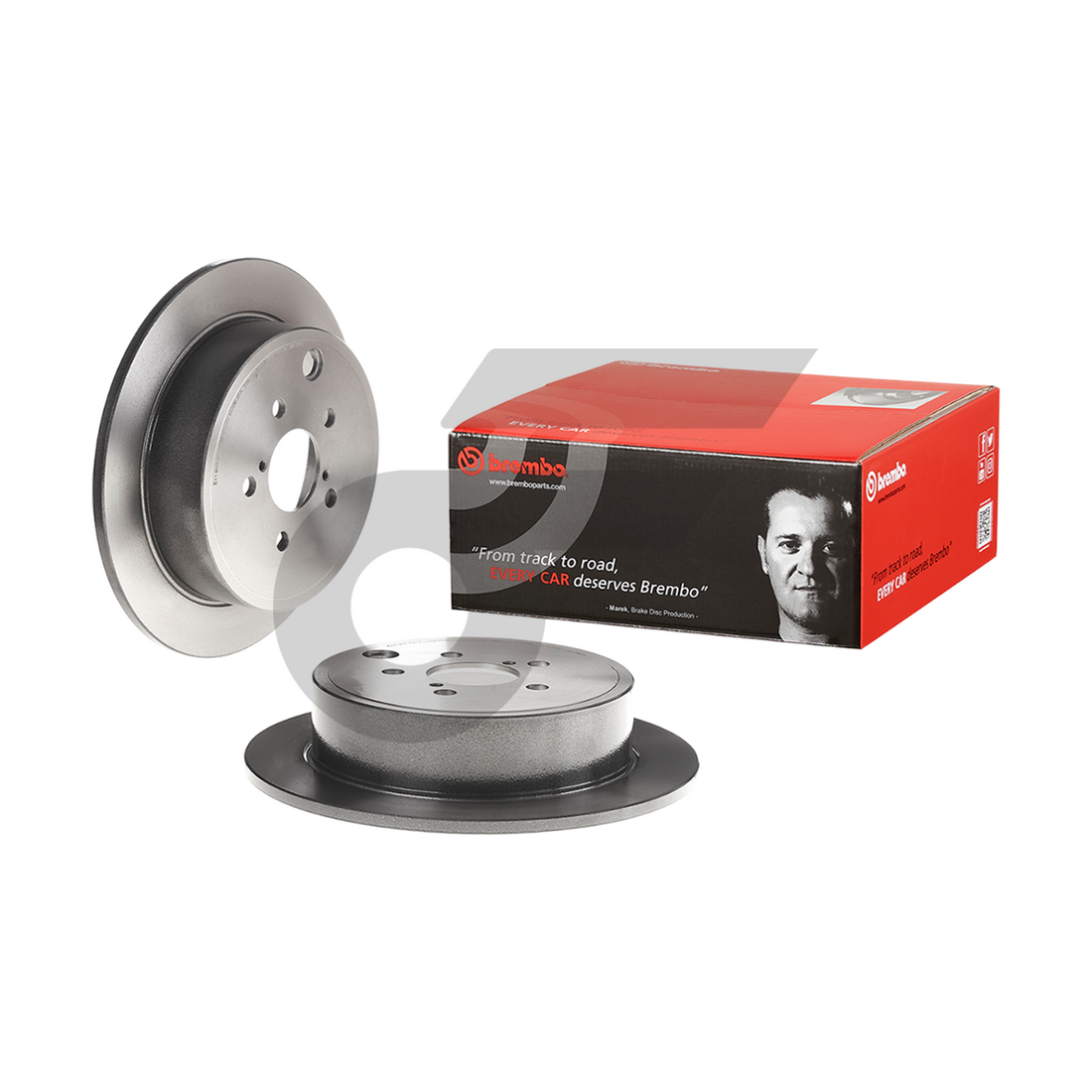 BREMBO จานเบรคหลัง FORESTER SF SG, LEGACY BL BP BR BM 2.0 2.5, OUTBACK, IMPREZA GH7 2.0R GJ7 2.0 ปี '97-ON, '08-ON |286MM. 5รู