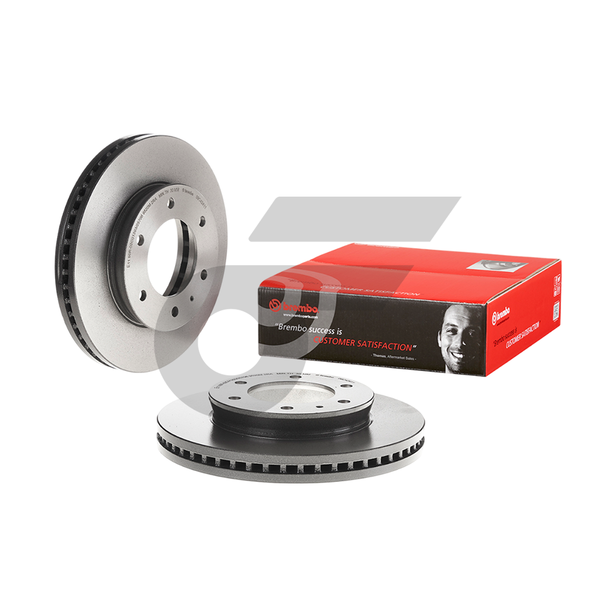 BREMBO จานเบรคหน้า RANGER T6 2WD 4WD 2.2 3.2 HC ปี12-ON, BT-50 PRO 2WD 4WD 2.2 3.2 HC ปี12-20 |302MM. 5รู
