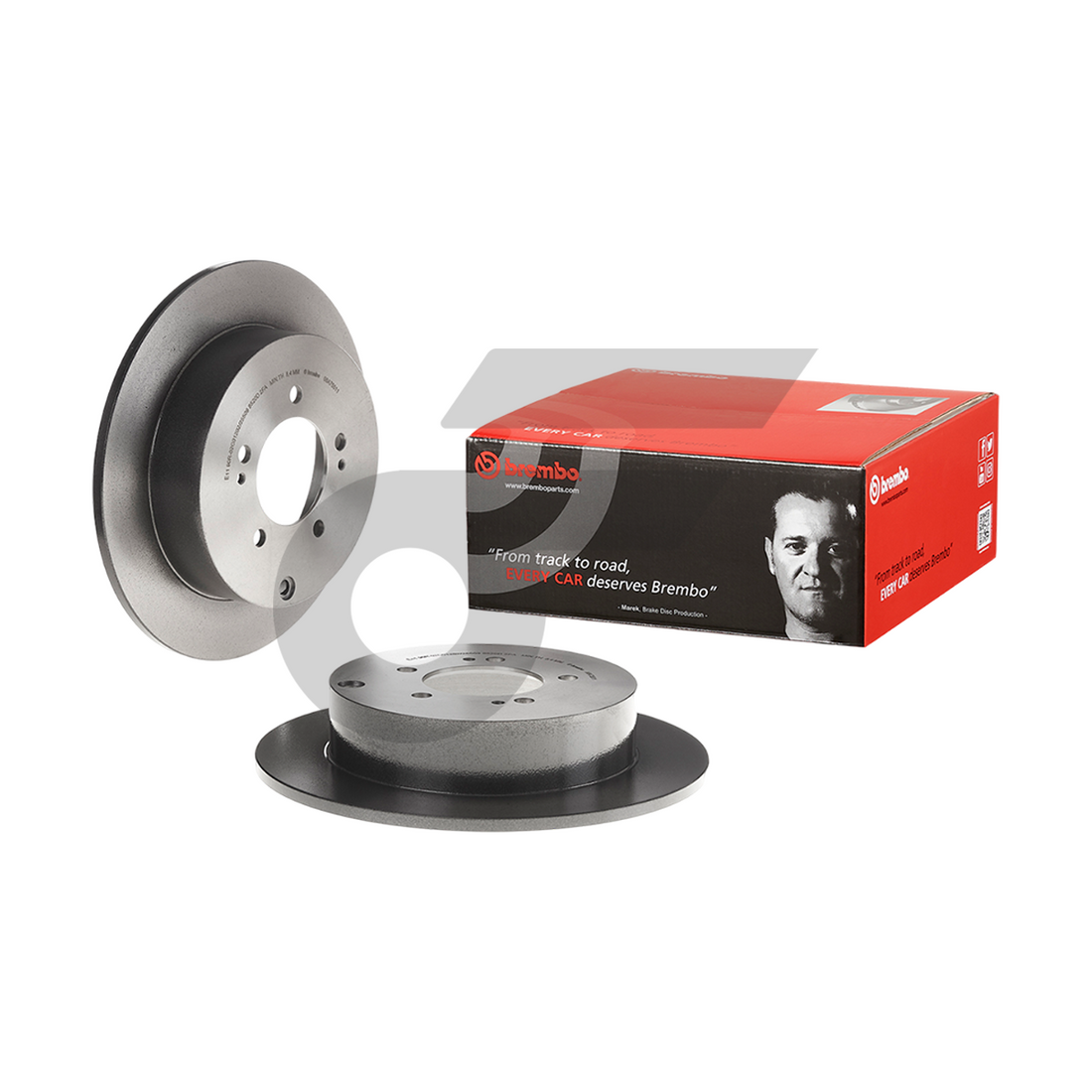 BREMBO จานเบรคหลัง OUTLANDER, LANCER EX 2.0 CY4A, DELICA ปี09-ON |302MM. 5รู