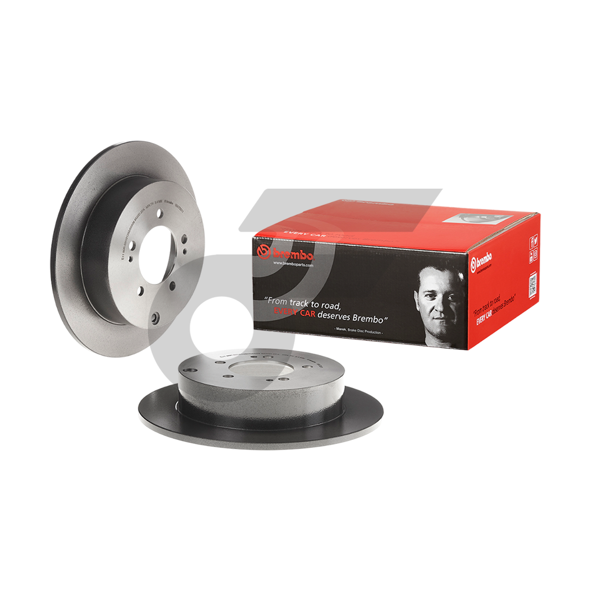 BREMBO จานเบรคหลัง OUTLANDER, LANCER EX 2.0 CY4A, DELICA ปี09-ON |302MM. 5รู