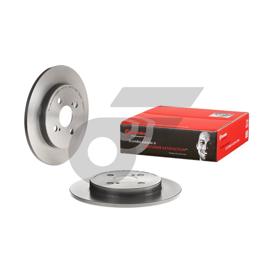 BREMBO จานเบรคหลัง VIOS 1.5 S NCP93 ปี 07-13, NCP150 ปี 13-ON |259MM. 4รู