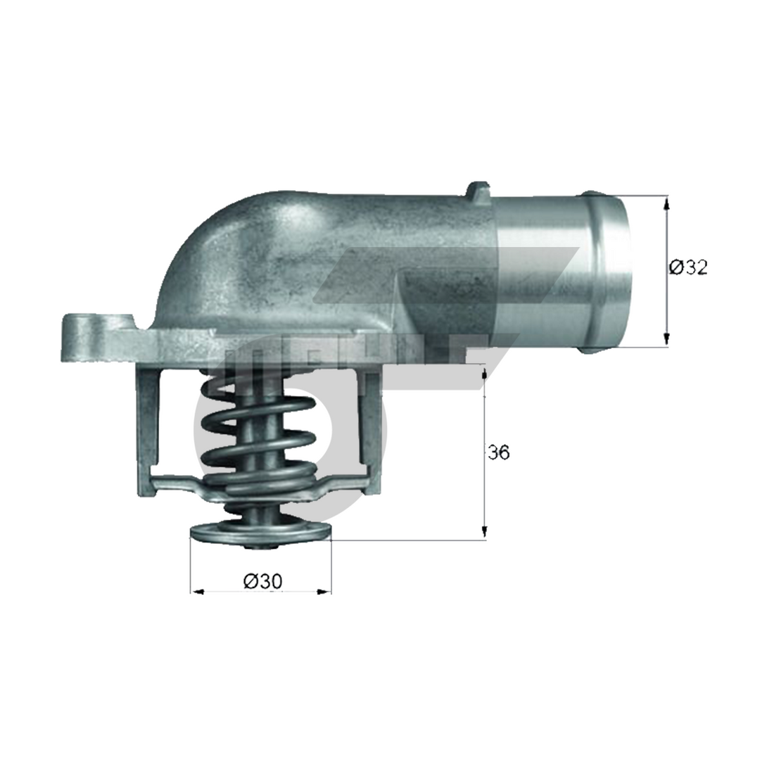 MAHLE วาล์วน้ำ+เสื้อ VW AUDI PORSCHE 2.5TDI / CARAVELLE T5, TOUAREG | 87องศา