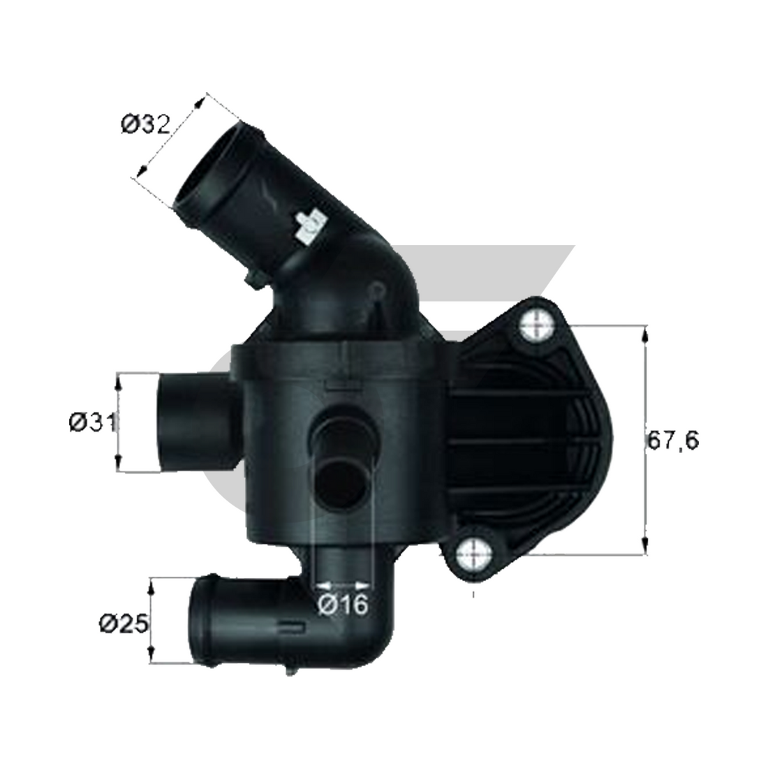 MAHLE วาล์วน้ำ+เสื้อ VW AUDI PORSCHE 2.0TDI / Q3 ปี12 | 87องศา