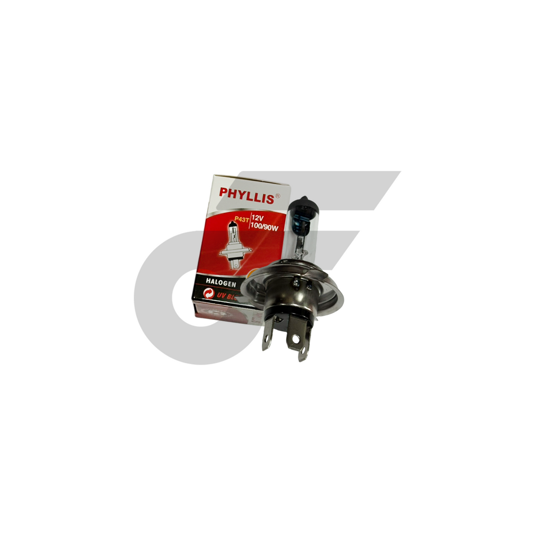 PHYLLIS หลอดไฟหน้า H4 | 12V 100/90W COMMUTER, MG 3 ปี15-17 | P43T