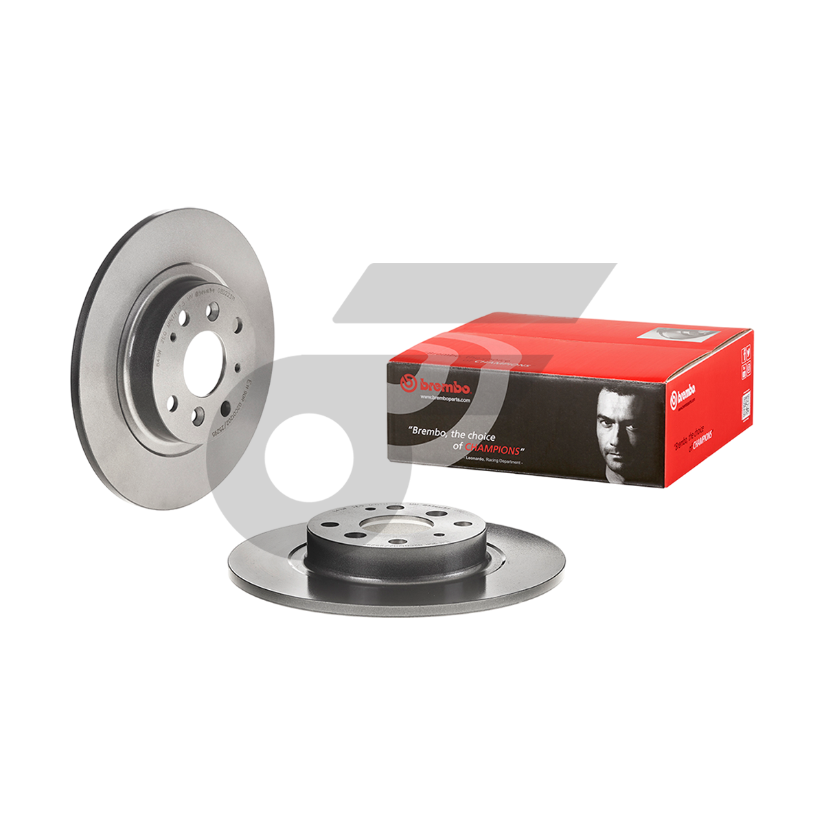 BREMBO จานเบรคหลัง MAZDA 2 SKY 1.5D ปี14-ON |255MM. 5รู
