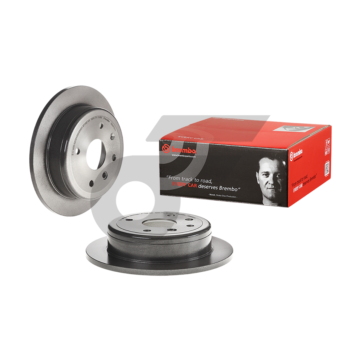 BREMBO จานเบรคหลัง AVEO 1.4 1.6 ปี07-ON, OPTRA 1.6 1.8 ปี03-ON |257MM. 5รู