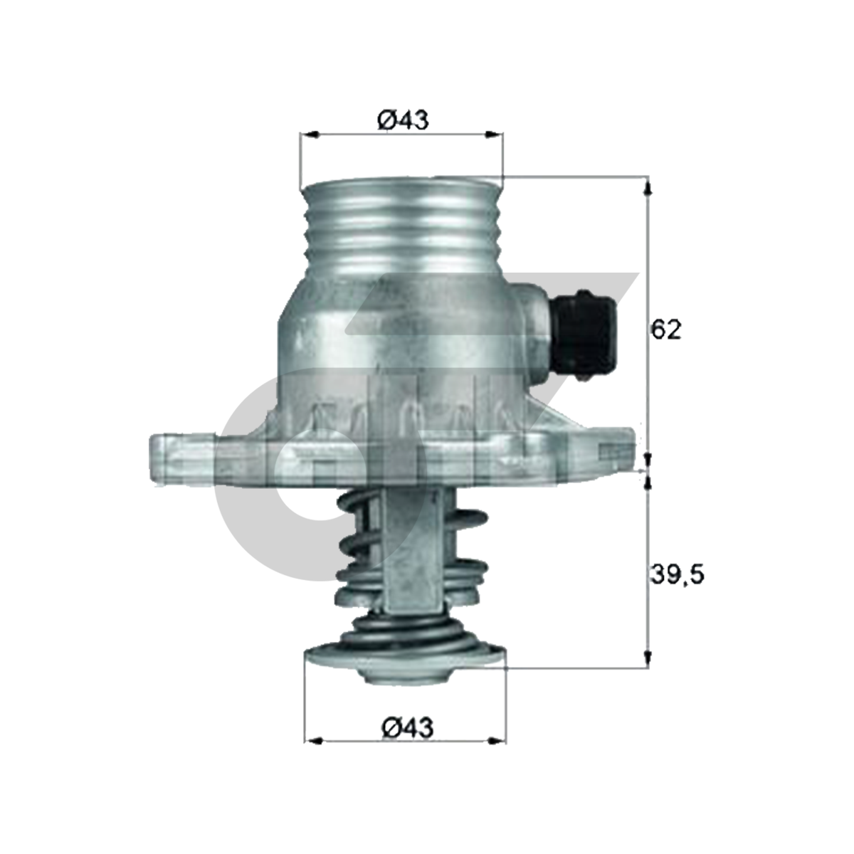 MAHLE วาล์วน้ำควบคุมไฟฟ้า BMW MINI M62 รุ่นใหญ่ / 5 (E39) 7 (E38) | 105องศา