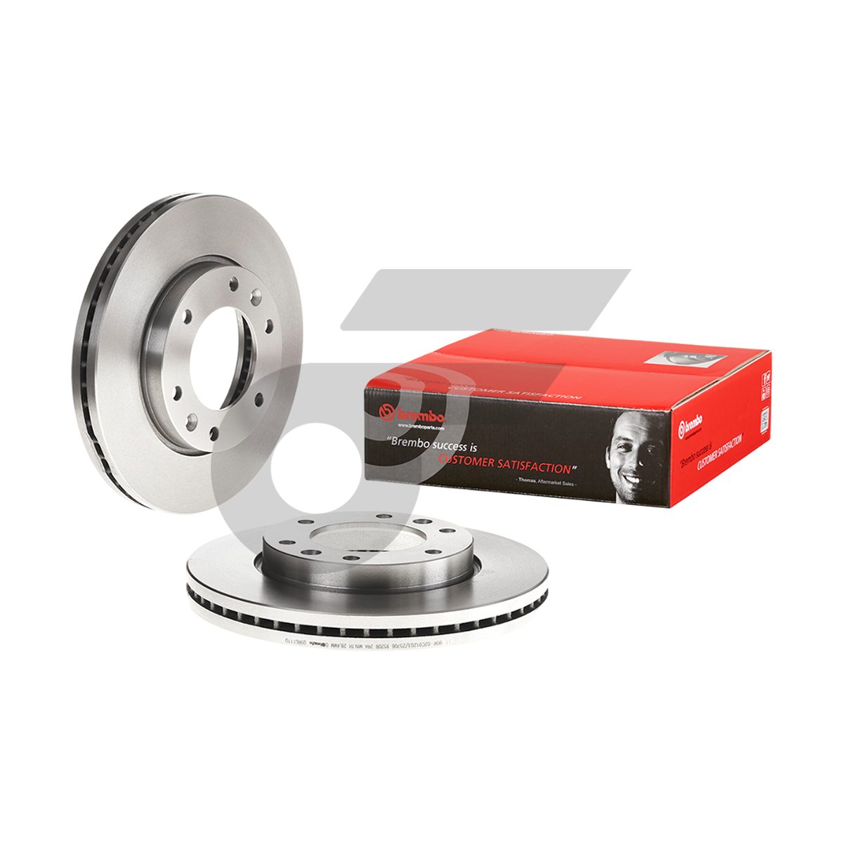 BREMBO จานเบรคหน้า H1 2.5 CRDI HC ปี08-ON |300MM. 5รู