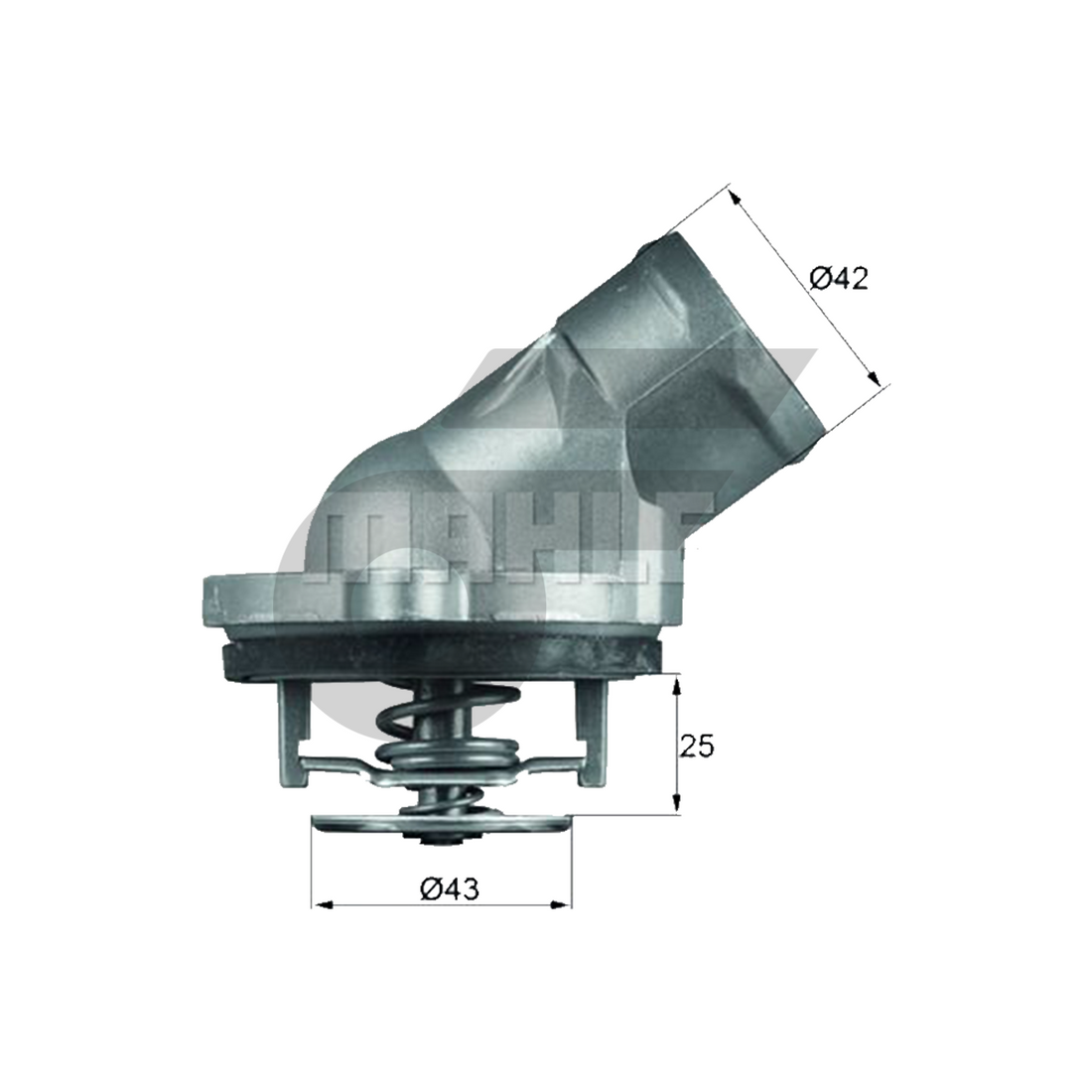MAHLE วาล์วน้ำ+เสื้อ BENZ M112 M113 รุ่นใหญ่ / W202 W203 W210 W211 C218 W222 | 87องศา