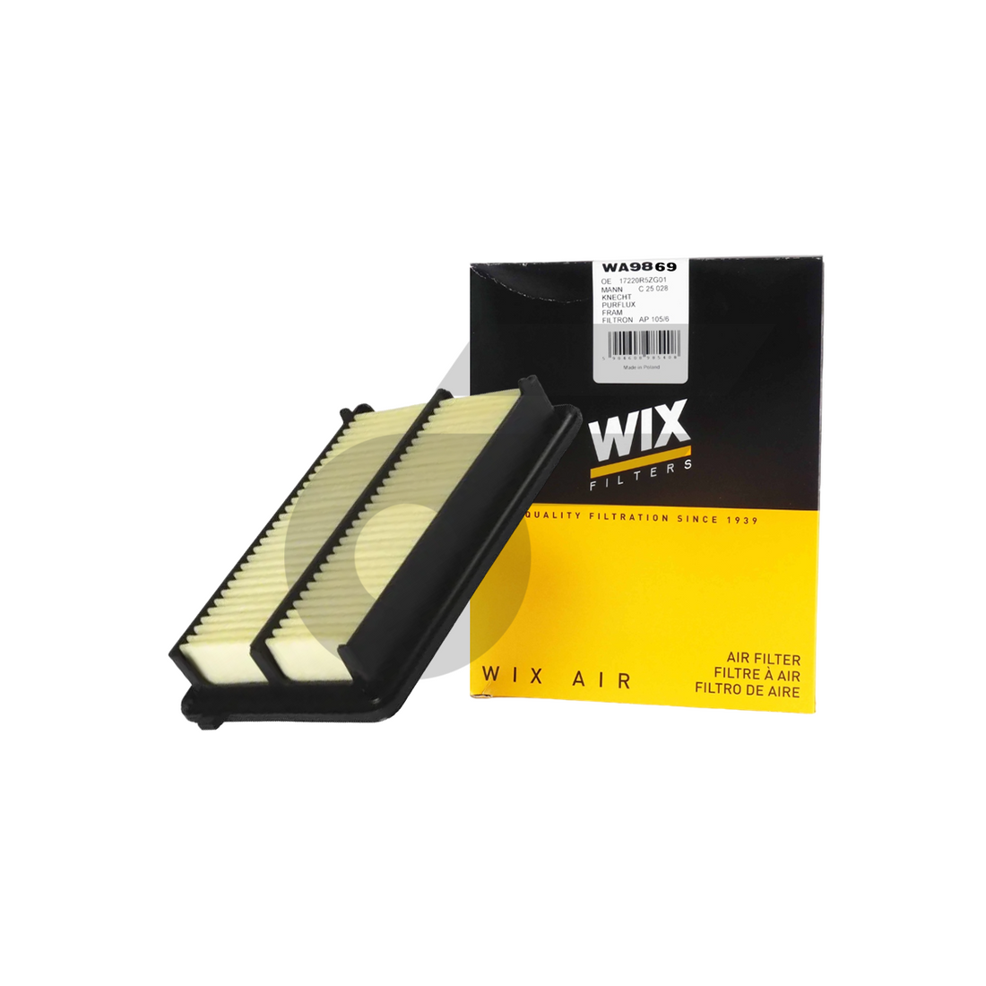 WIX ไส้กรองอากาศ CIVIC 1.5L ปี16