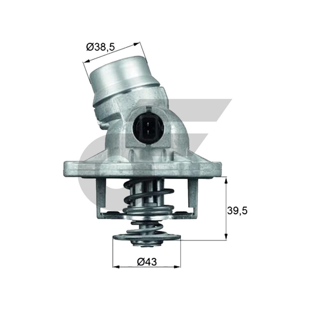 MAHLE วาล์วน้ำควบคุมไฟฟ้า JAGUAR M62 รุ่นใหญ่ / X5 4.4 (E53) 5 (E39) 7 (E38), RANGE ROVER ปี03 | 105องศา